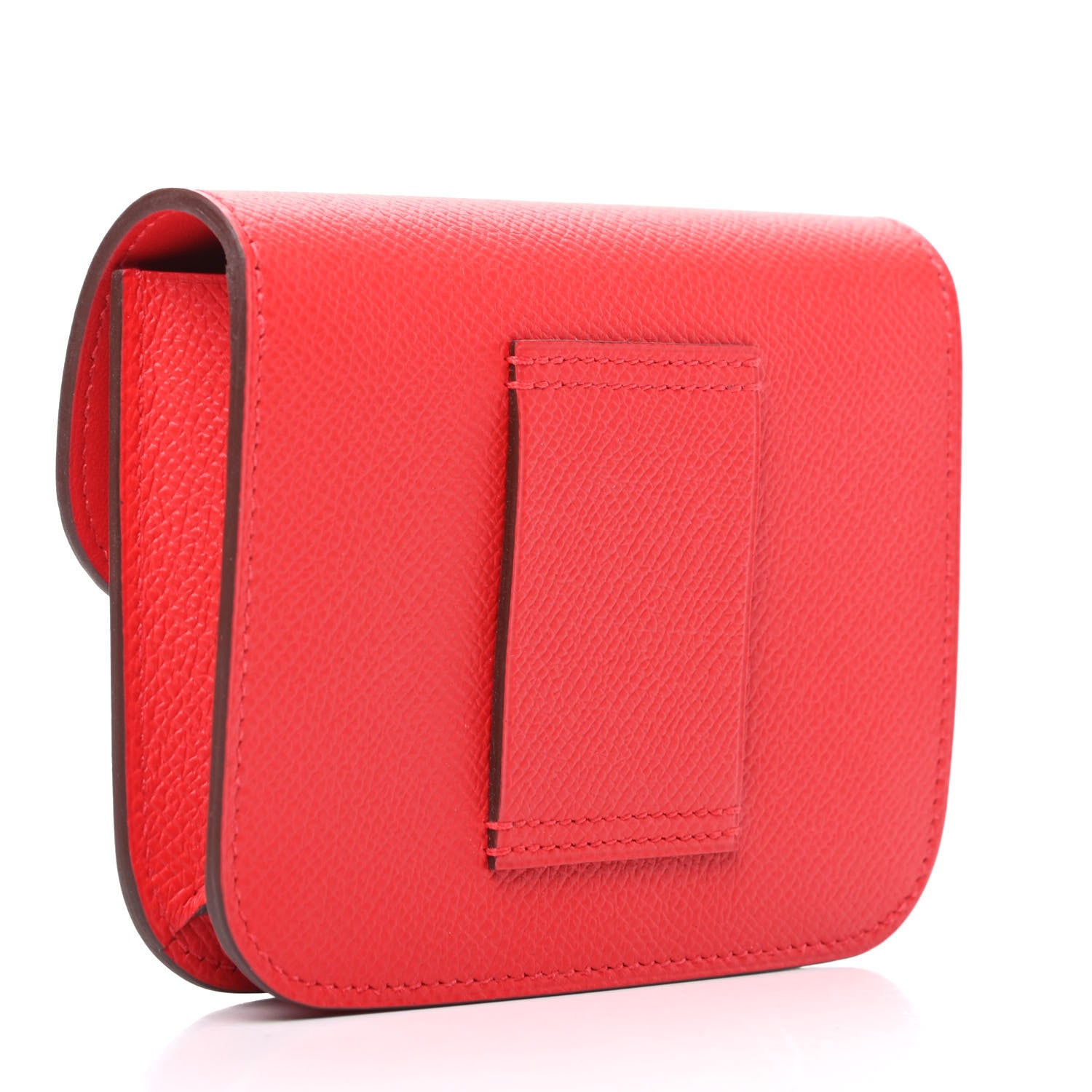 Hermes Epsom Enamel Constance Slim Wallet Rouge de Coeur Rubis 3 of 8