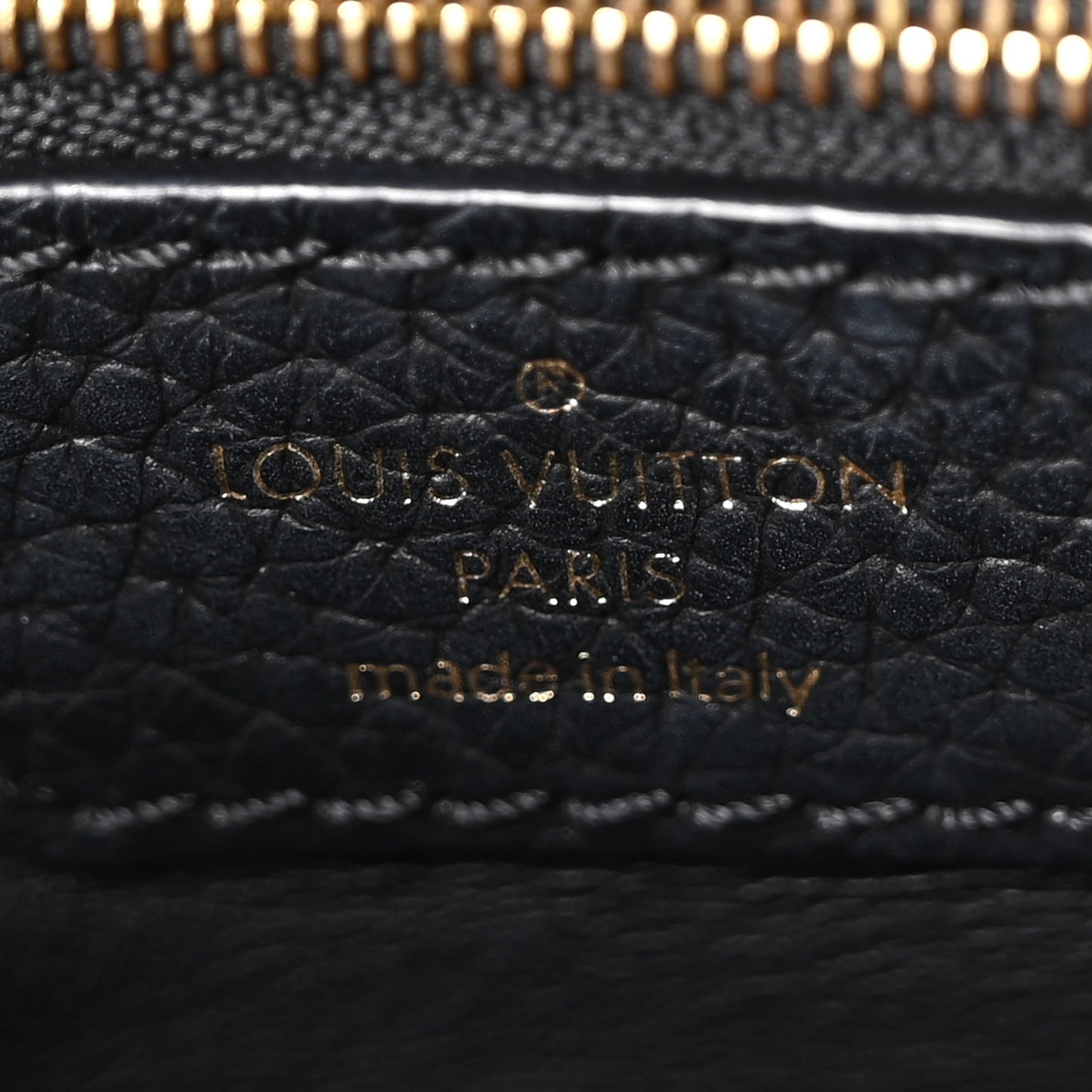 Rattan Calfskin Capucines BB Black