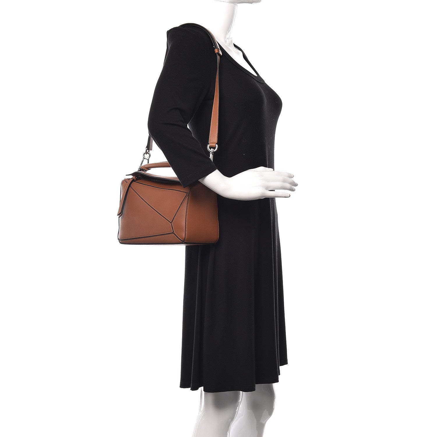 Loewe Calfskin Small Puzzle Bag Tan 2 of 9