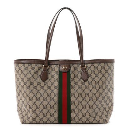 Gucci GG Supreme Monogram Medium Ophidia Shopping Tote Brown 1 of 11
