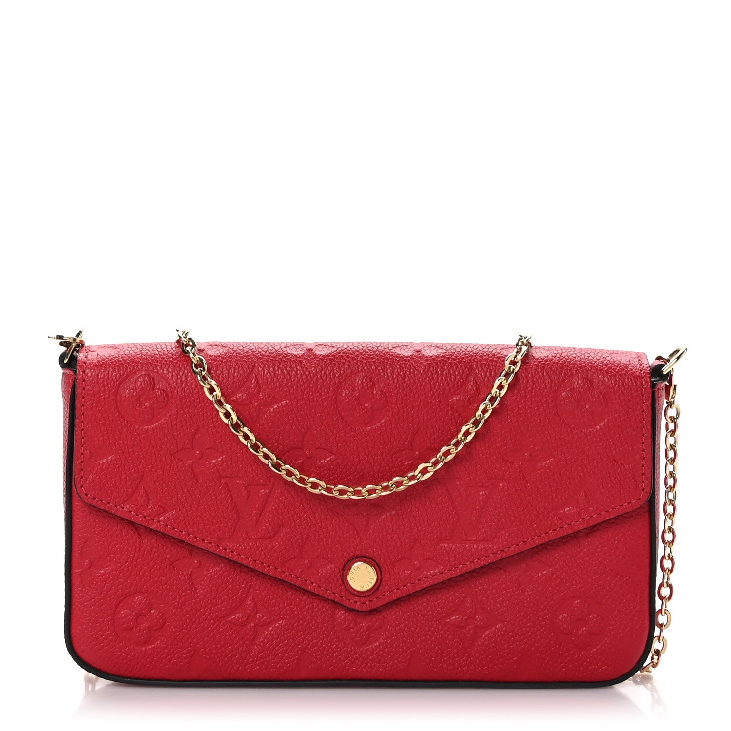 Louis Vuitton Empreinte Pochette Felicie Chain Wallet Scarlet 1 of 9