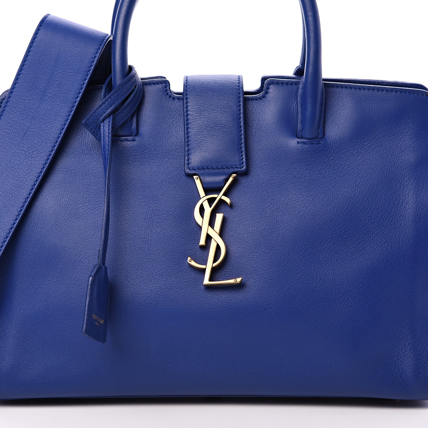 Saint Laurent Calfskin Suede Baby Monogram Downtown Cabas Ultramarine 7 of 14