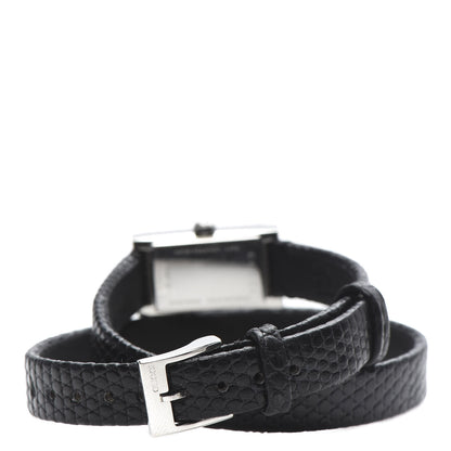 Gucci Stainless Steel Lizard 14mm G-Frame Double Wrap Quartz Watch Black 4 of 6