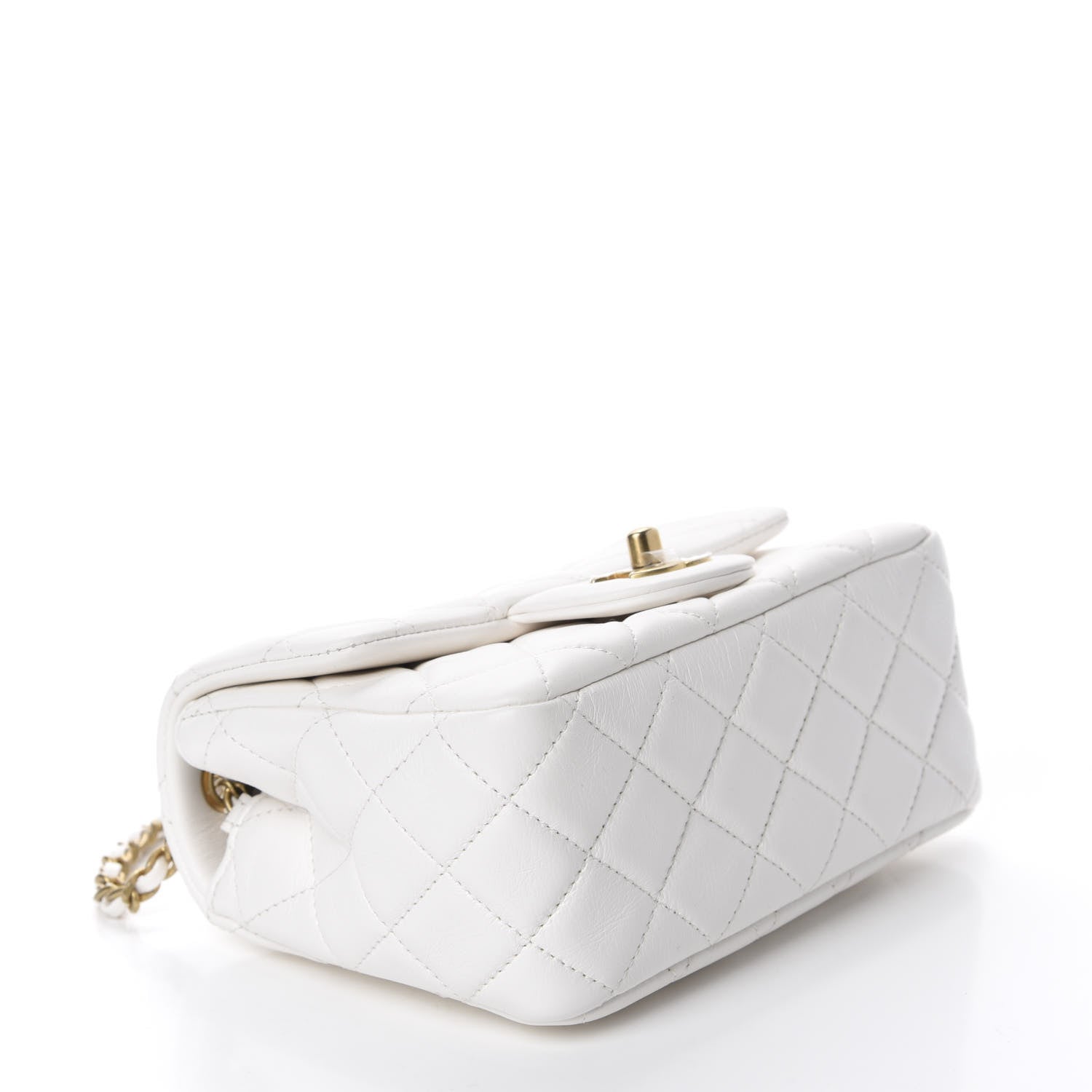 Chanel Lambskin Quilted Mini Pearl Crush Flap White 4 of 10