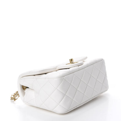 Chanel Lambskin Quilted Mini Pearl Crush Flap White 4 of 10