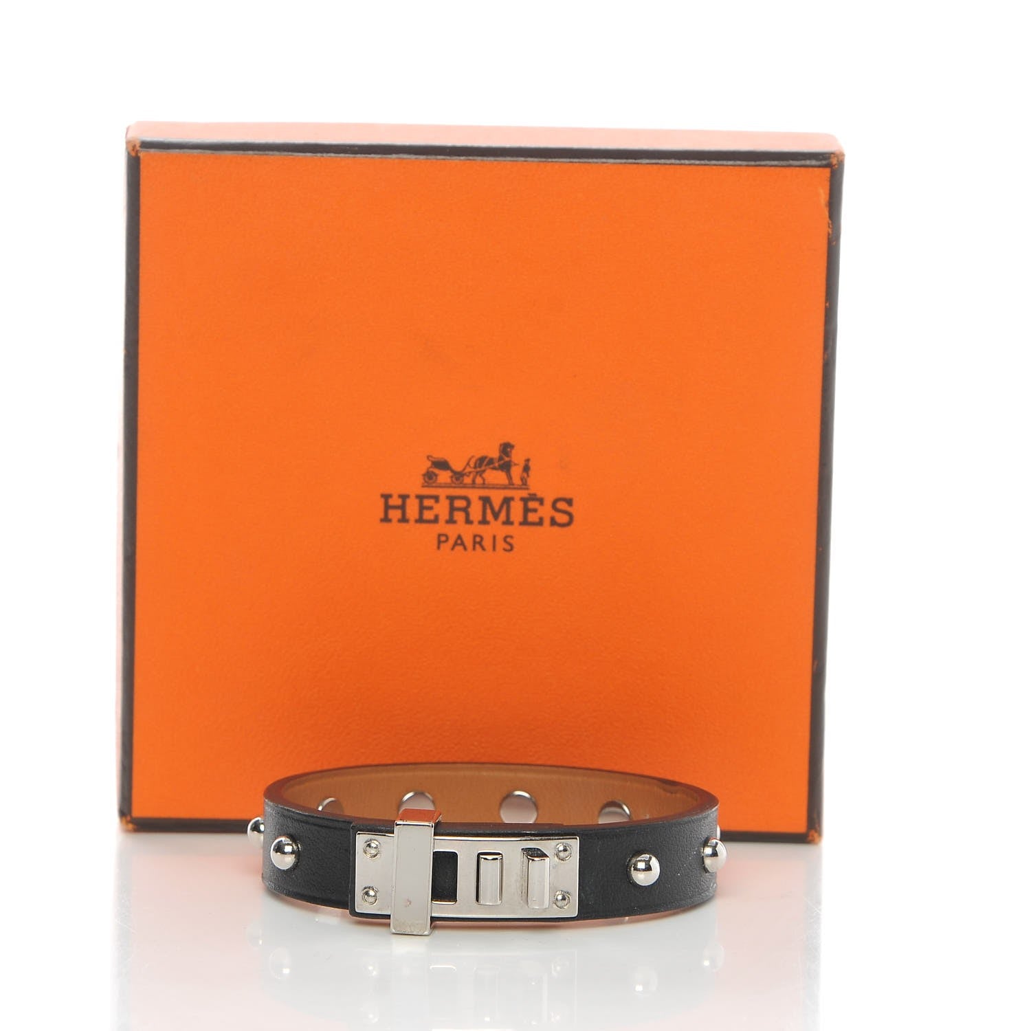 Hermes Swift Mini Dog Clous Ronds Bracelet T2 Black 8 of 8