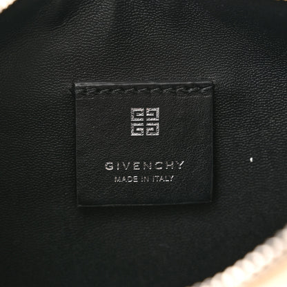 Givenchy Coated Canvas Logo 4G Embossed Small Moon Cut Out Shoulder Bag Ivory 6 of 8