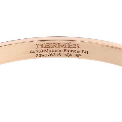 Hermes 18K Rose Gold Diamond PM Kelly Pave Bracelet SH 4 of 5