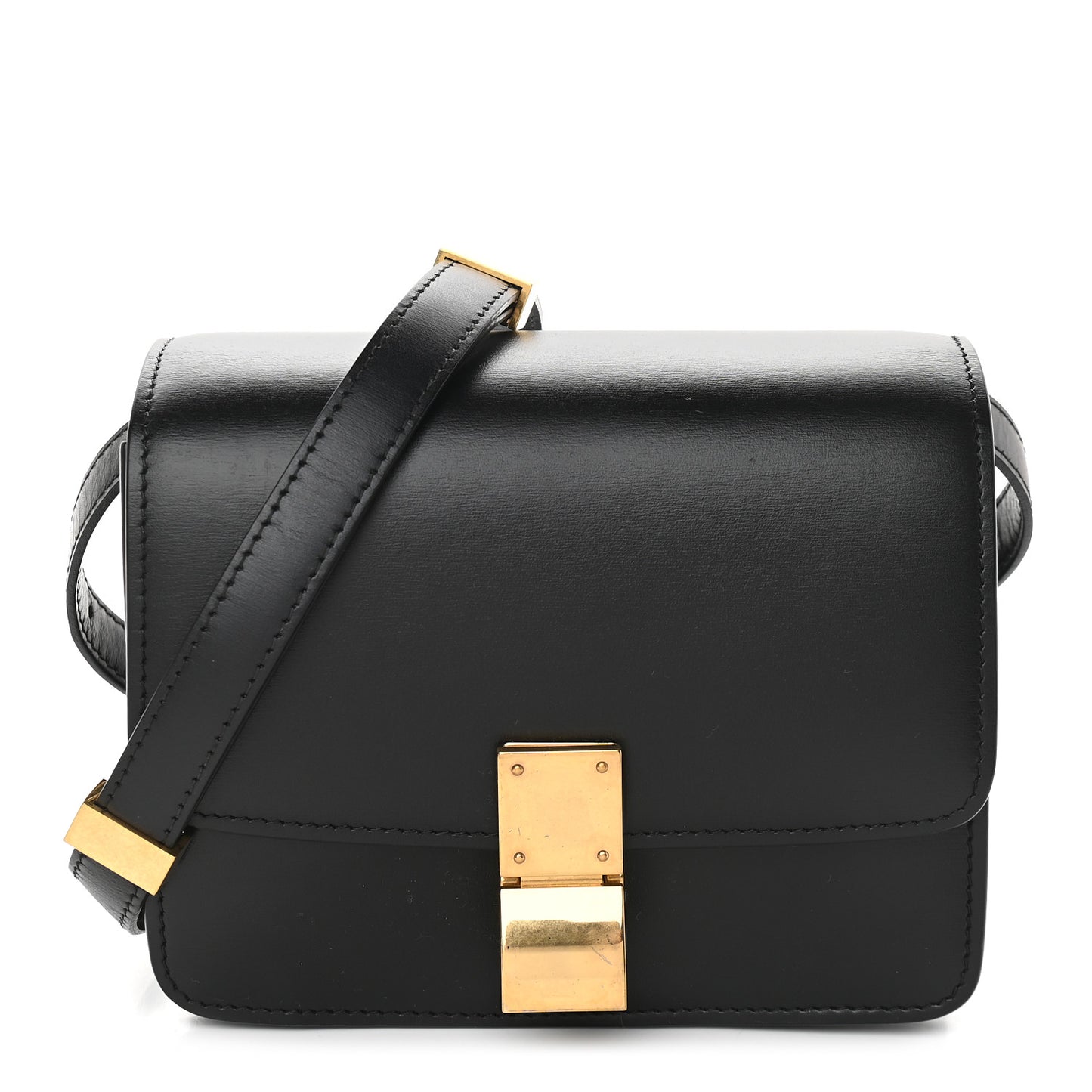 Box Calfskin Small Classic Box Flap Bag Black