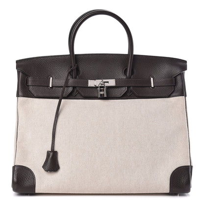 Hermes Toile Togo Birkin 40 Chocolate 1 of 37