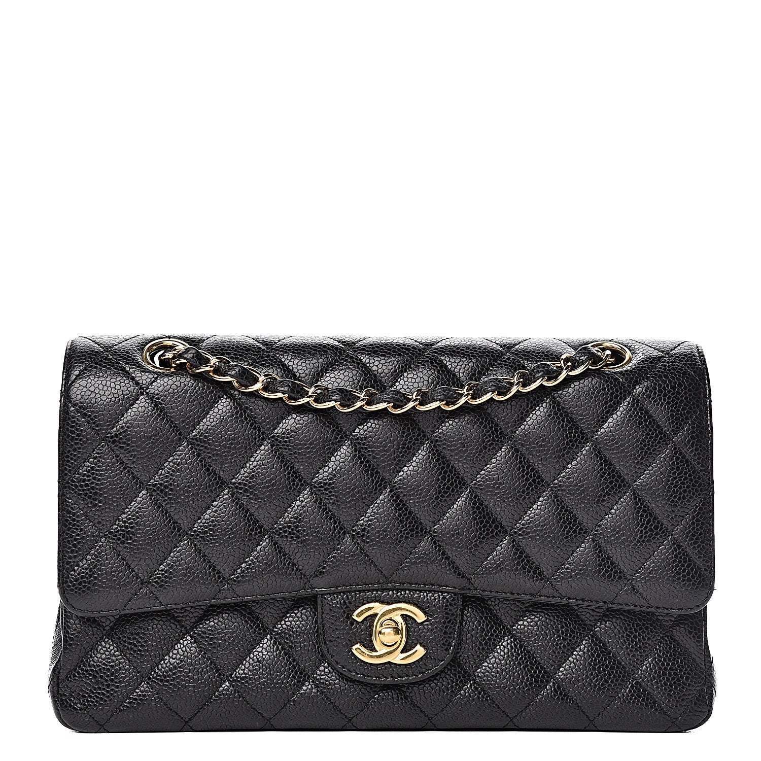 Chanel Caviar Quilted Medium Double Flap Black 1 of 13