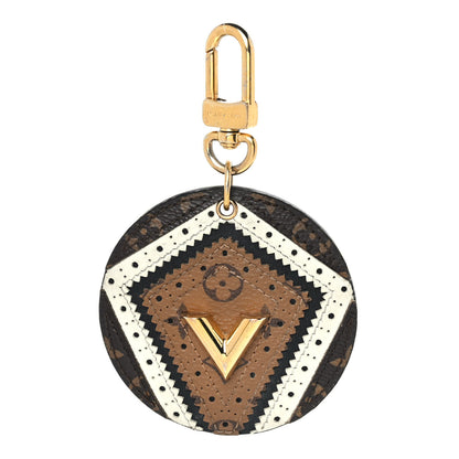 Louis Vuitton Monogram Brogue V Key Holder Bag Charm 1 of 5