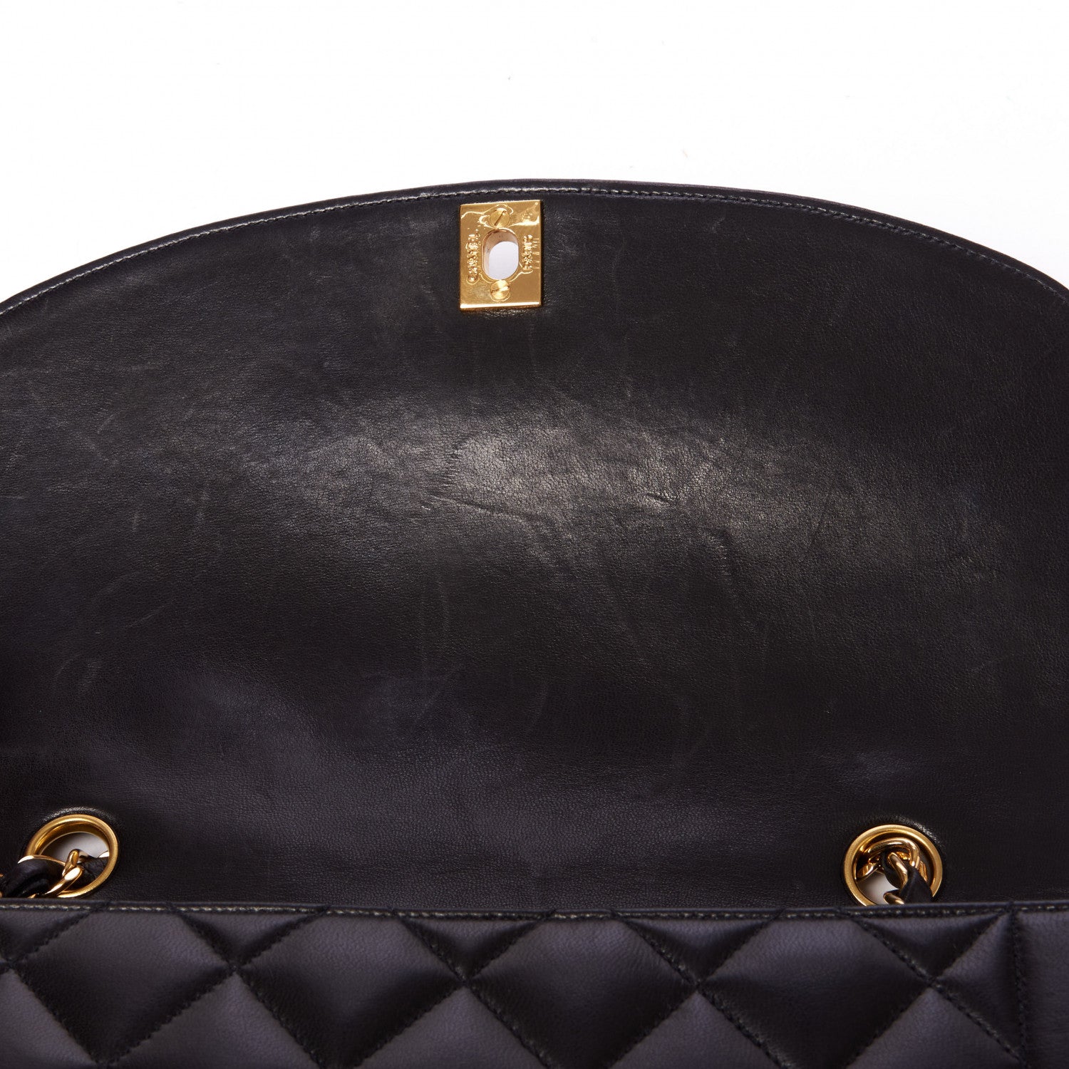 Chanel Lambskin Quilted Medium Single Flap Black 7 of 10