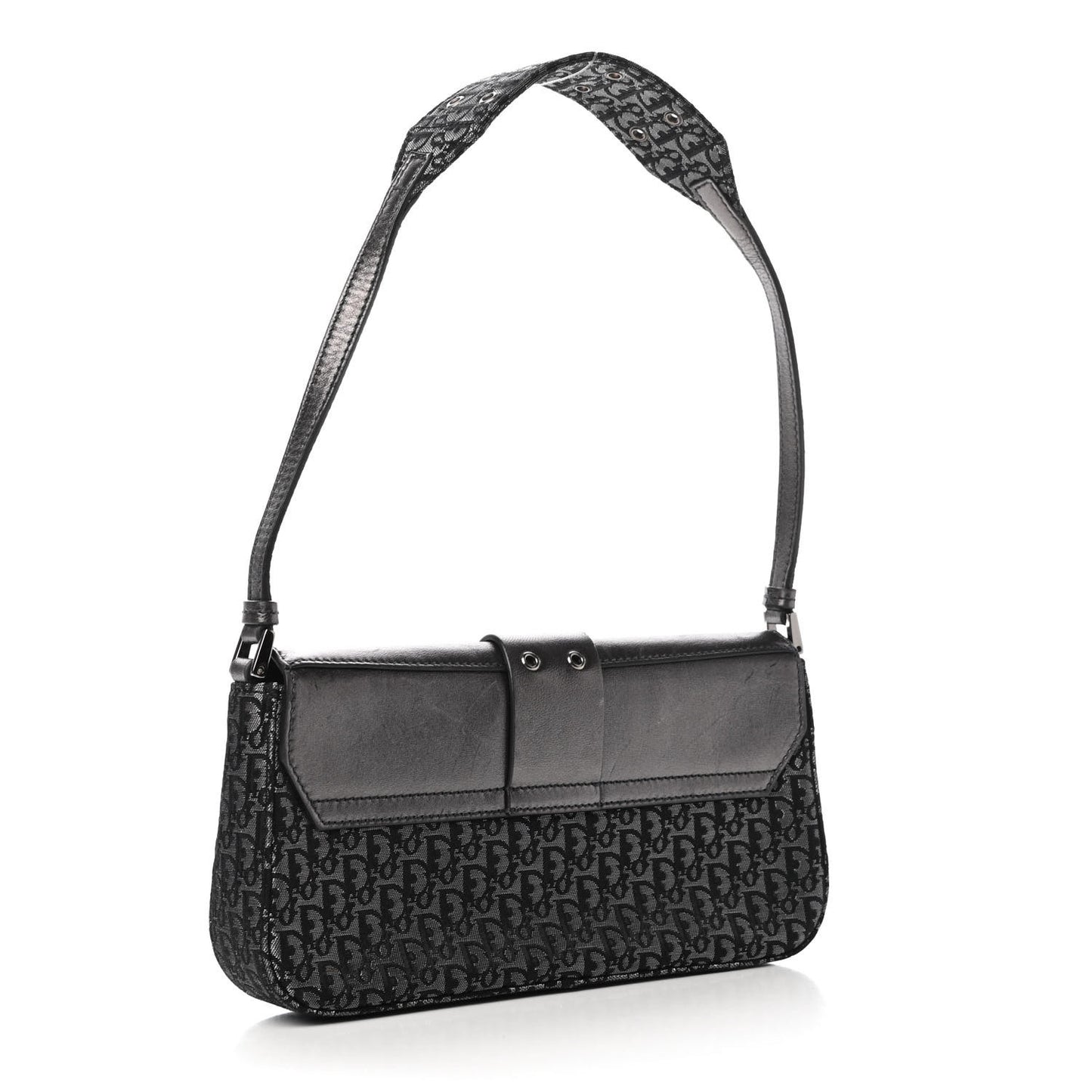 Metallic Monogram Street Chic Shoulder Bag Black