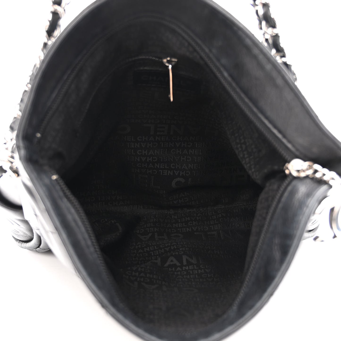 Lambskin Stitched Medium Ultimate Soft Tote Black