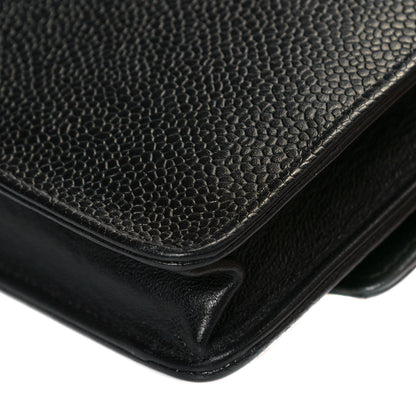Chanel Caviar Timeless CC Wallet On Chain WOC Black 13 of 14