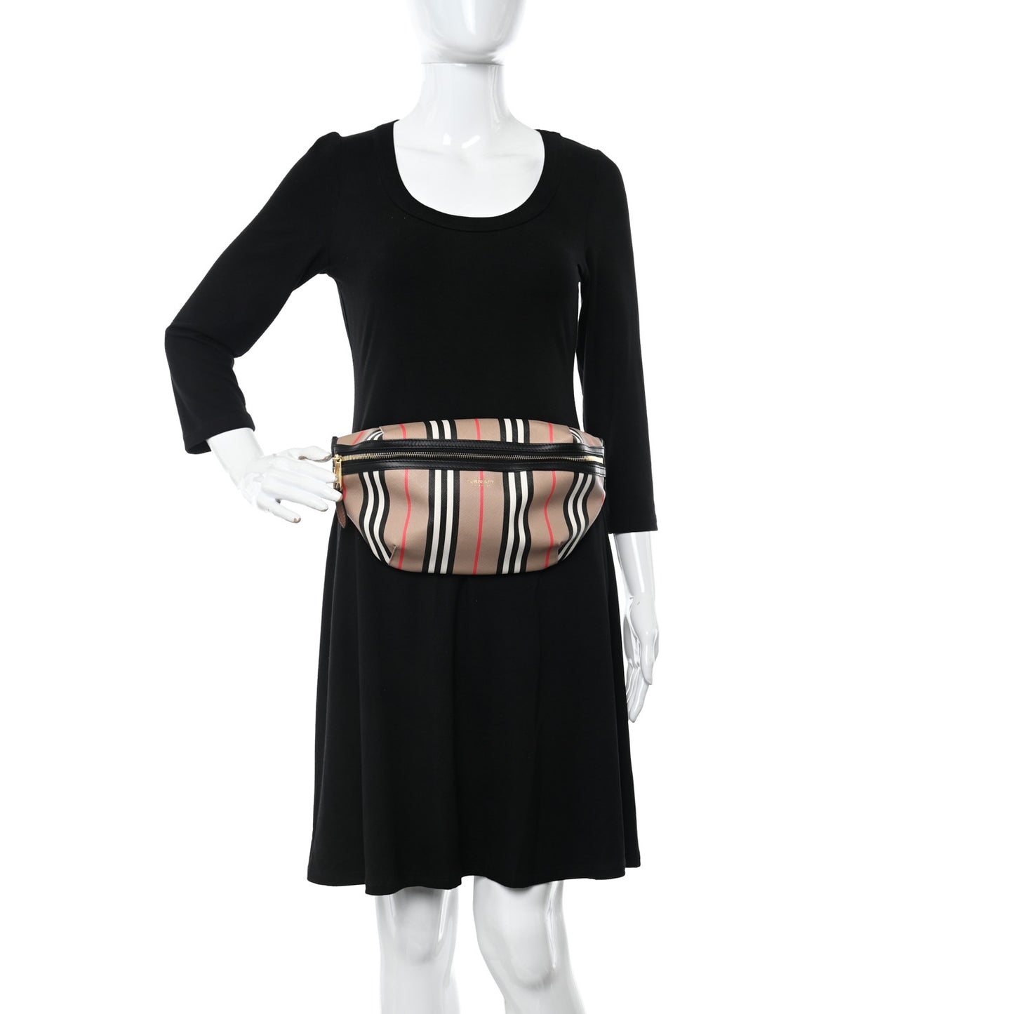 E-Canvas Icon Stripe Sonny Bum Bag Archive Beige