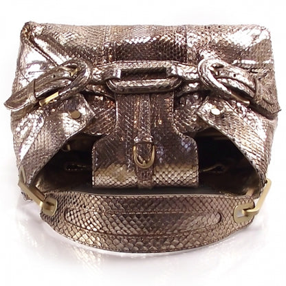 Jimmy Choo Python Tulita Hobo Tote Shoulder Bag Purse 5 of 9