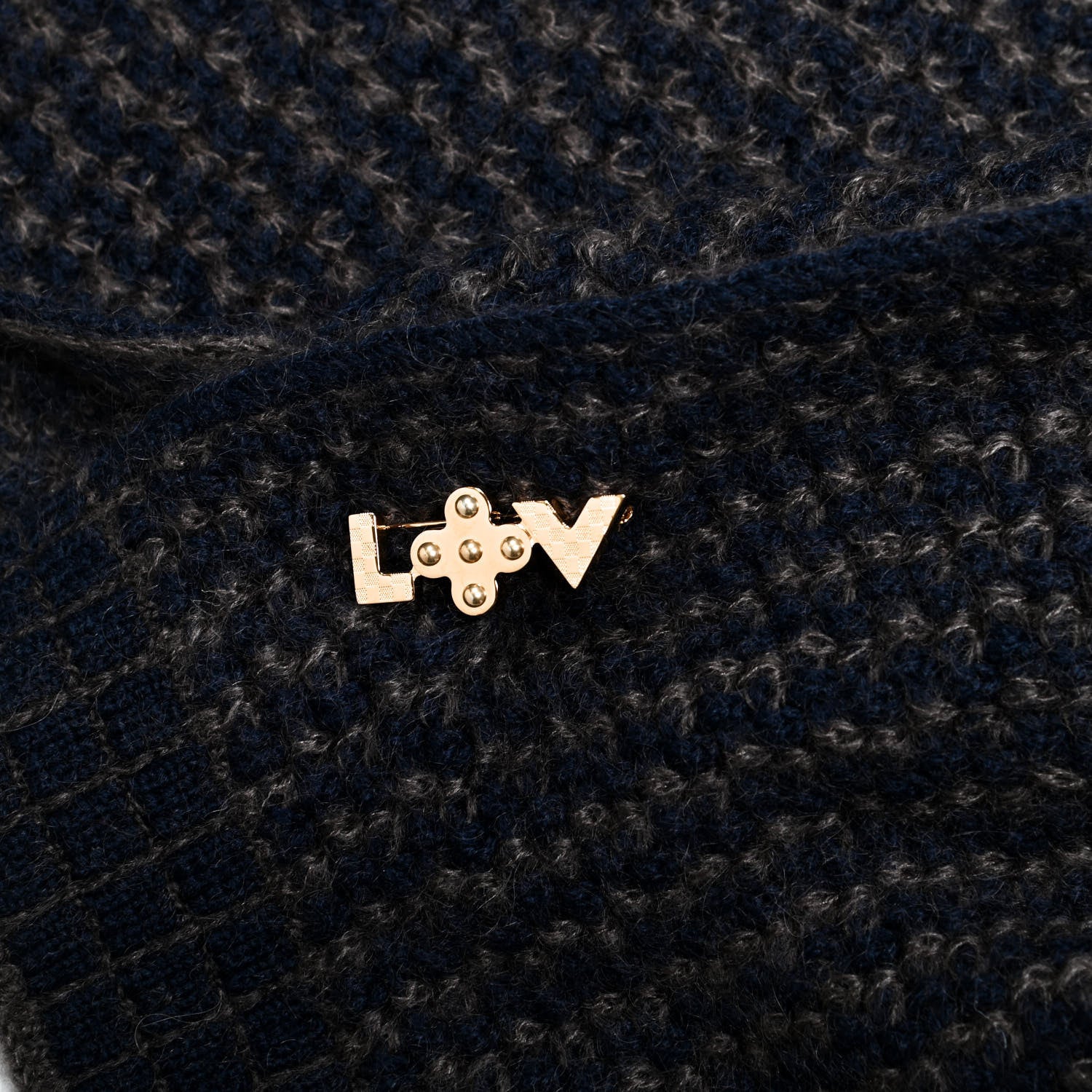 Louis Vuitton Mohair Wool Eleonor Scarf Black 4 of 4