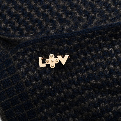 Louis Vuitton Mohair Wool Eleonor Scarf Black 4 of 4