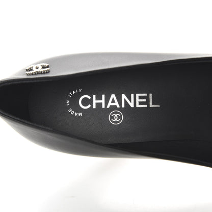 Chanel Lambskin CC Pumps 40.5 Black 7 of 9