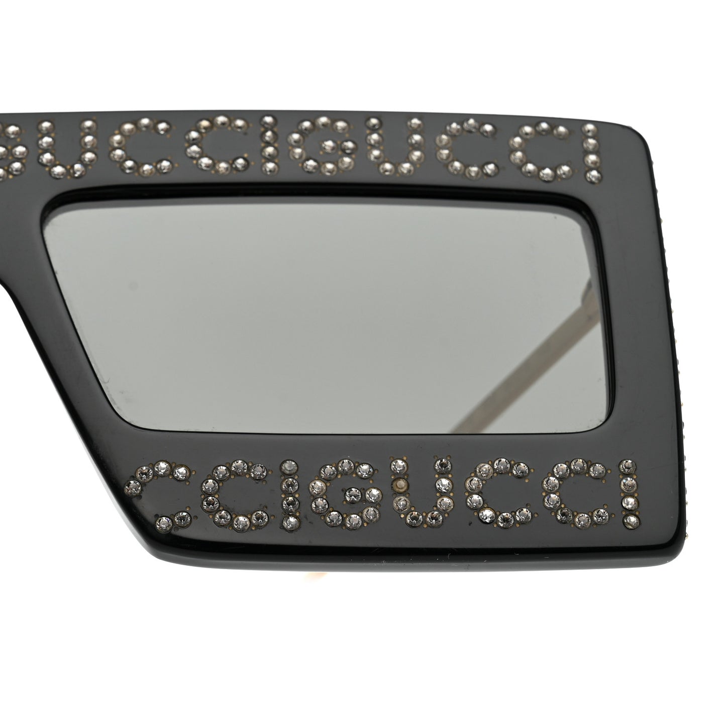 Acetate Crystal Mask-Frame Sunglasses GG0431S Black