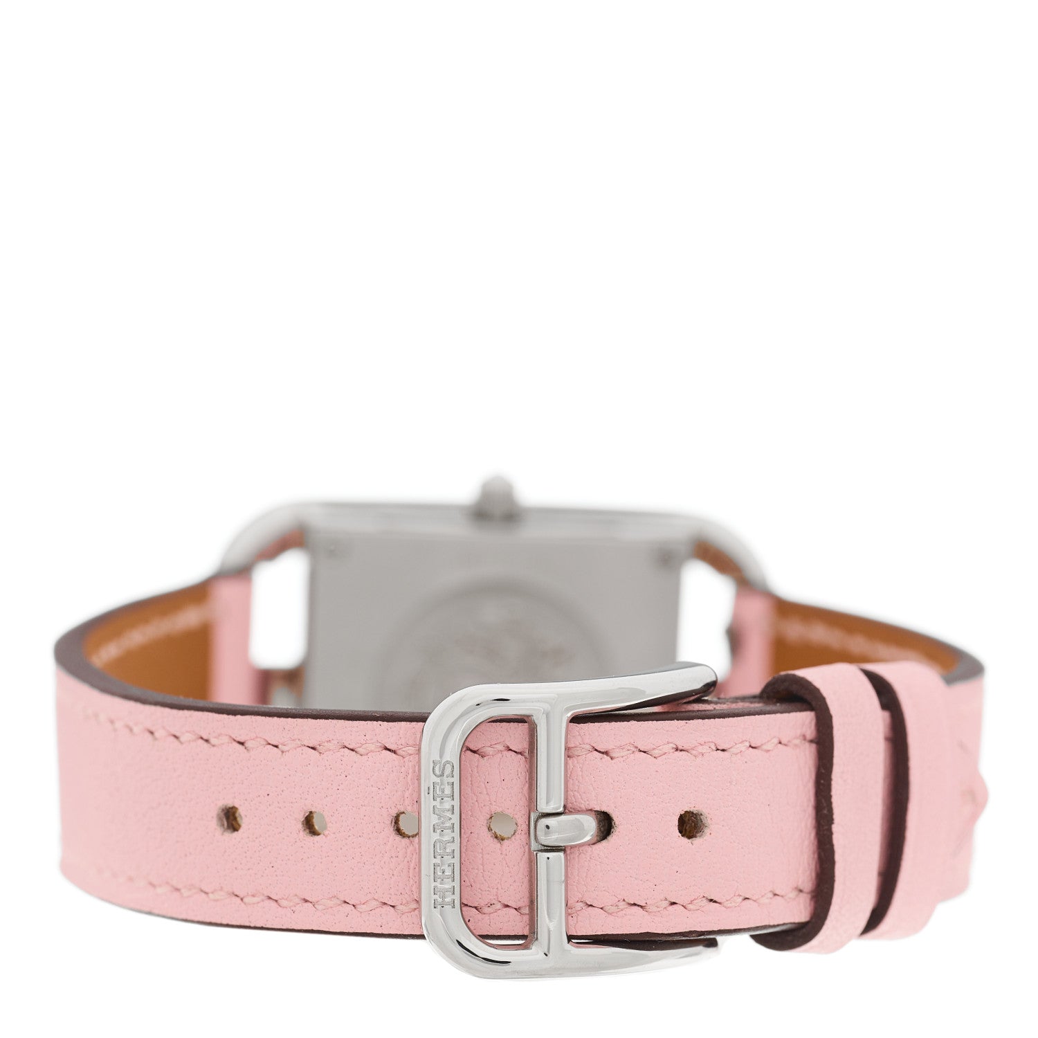 Hermes Stainless Steel Swift Diamond Pink Sapphire Mother of Pearl 23mm Cape Cod Quartz Watch Rose Sakura 3 of 5