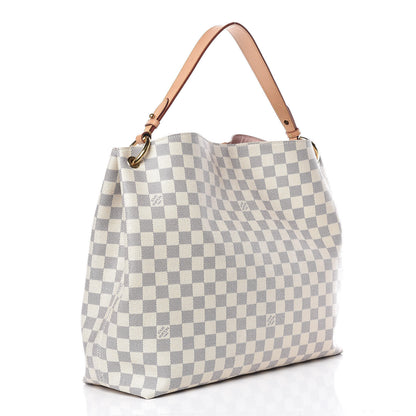 Louis Vuitton Damier Azur Graceful MM Rose Ballerine 3 of 13