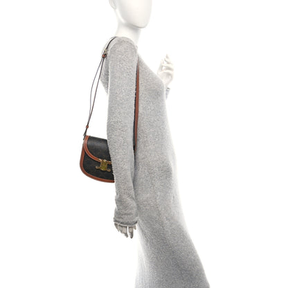 Celine Canvas Calfskin Triomphe Teen Besace Tan 2 of 9