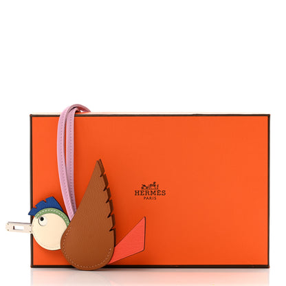 Hermes Epsom Swift Chevre Mysore Birdy Bag Charm Mauve Sylvestre Vert Poppy Gold Nata Craie 5 of 5