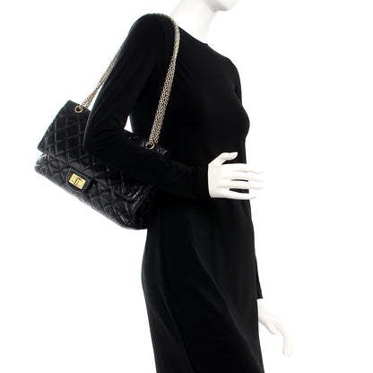 Chanel Glazed Calfskin 2.55 Reissue 227 Flap Black 2 of 7