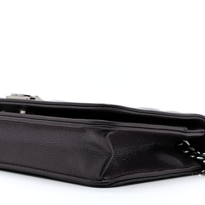 Chanel Caviar Quilted Boy Wallet On Chain WOC Dark Purple 11 of 11