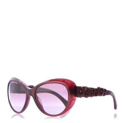 Chanel Lambskin Camellia CC Sunglasses 5318 Q Red 1 of 8