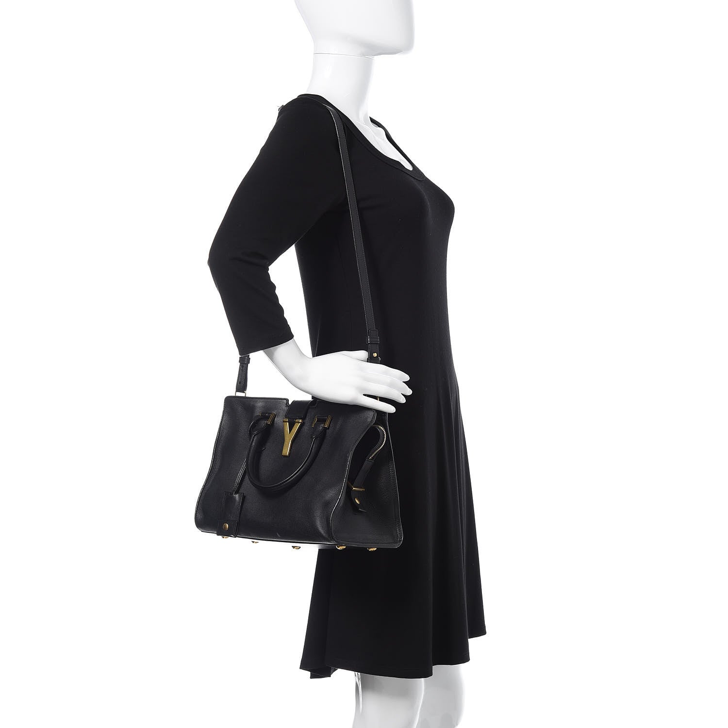 Saint Laurent Calfskin Small Classic Y Cabas Black 2 of 18