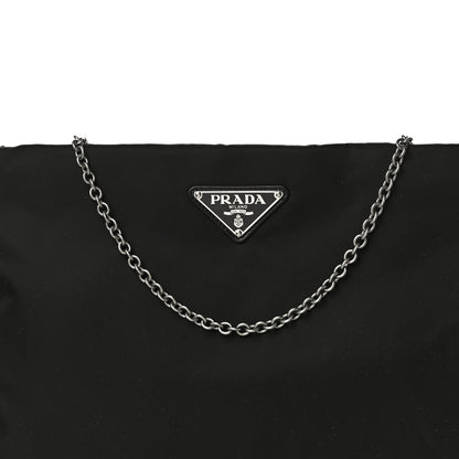 Prada Tessuto Nylon Soft Calf Chain Bag Black 7 of 9