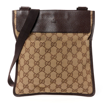 Gucci Monogram Messenger Crossbody Bag Dark Brown 1 of 11