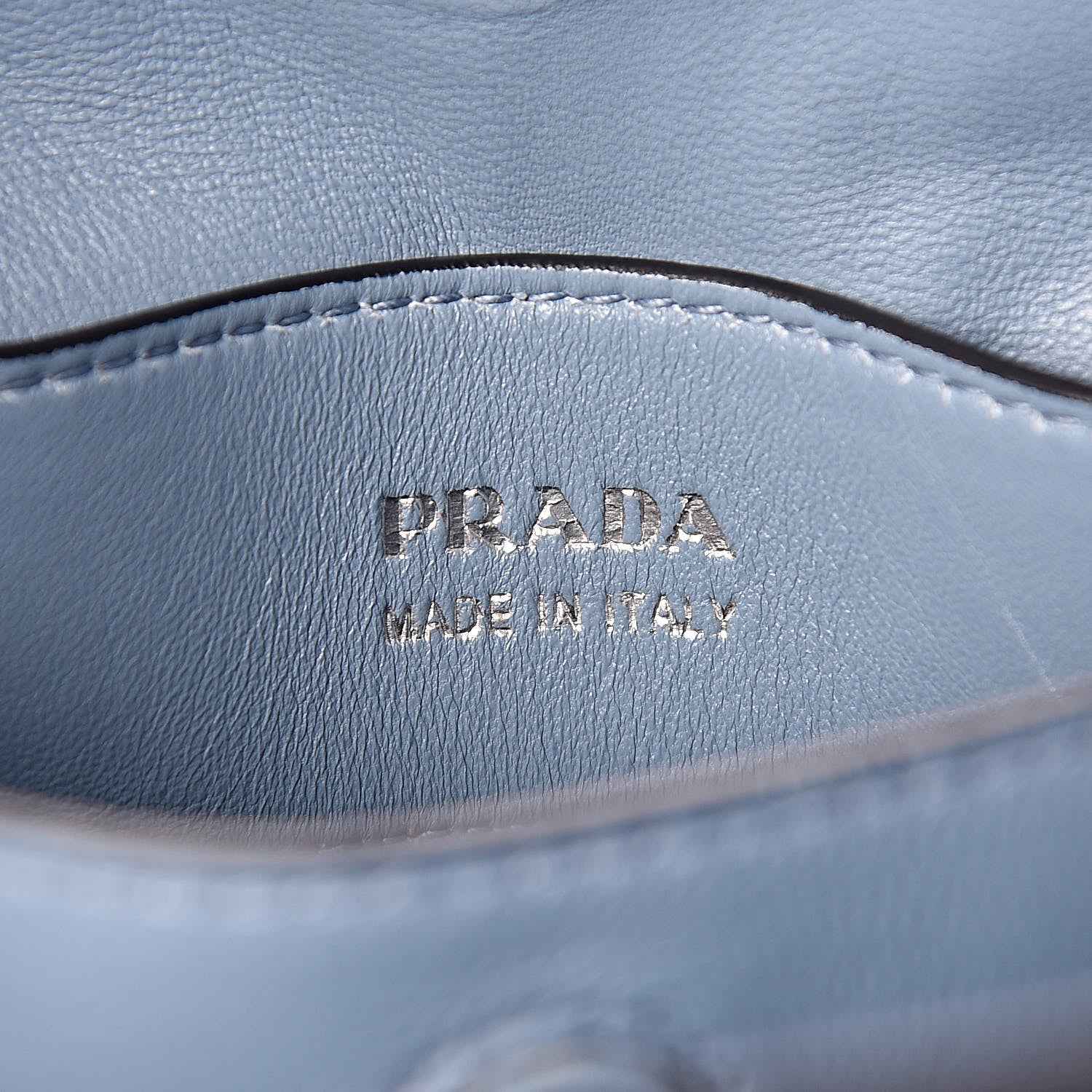 Prada Saffiano Cuir Medium Double Handle Tote Baltico Astrale 7 of 11