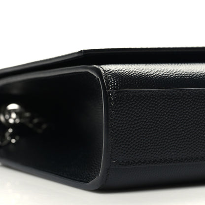 Saint Laurent Grain De Poudre Medium Classic Monogram Kate Satchel Black 8 of 9