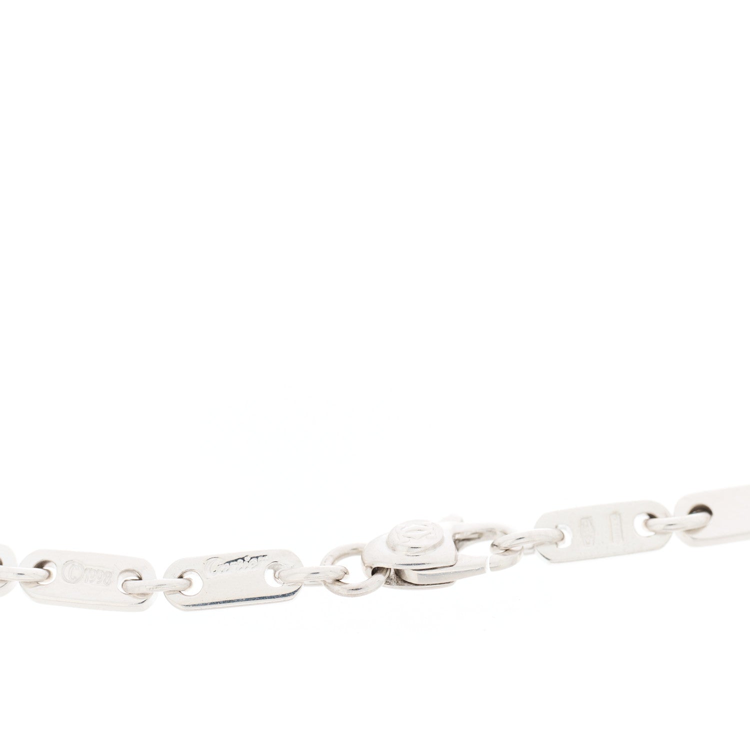 Cartier 18K White Gold 3.5mm Fidelity Link Bracelet 6 of 6