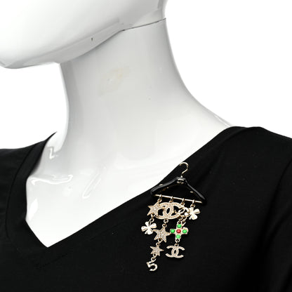 Chanel Crystal Gripoix CC Charms Hanger Brooch Gold 2 of 5