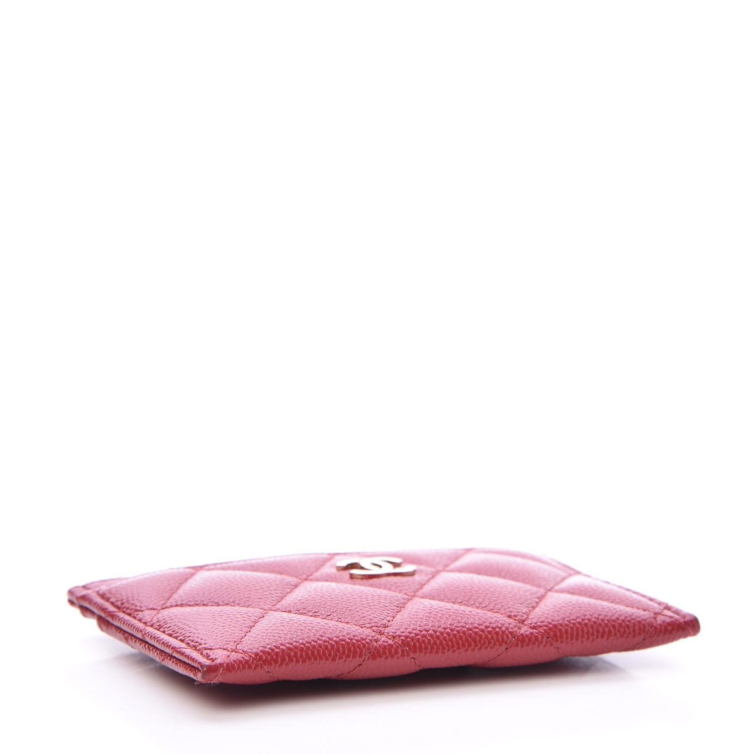 Chanel Caviar Quilted Card Holder Red 4 of 9