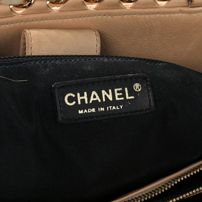 Chanel Lambskin Quilted Small Chain Me Tote Light Beige 6 of 11