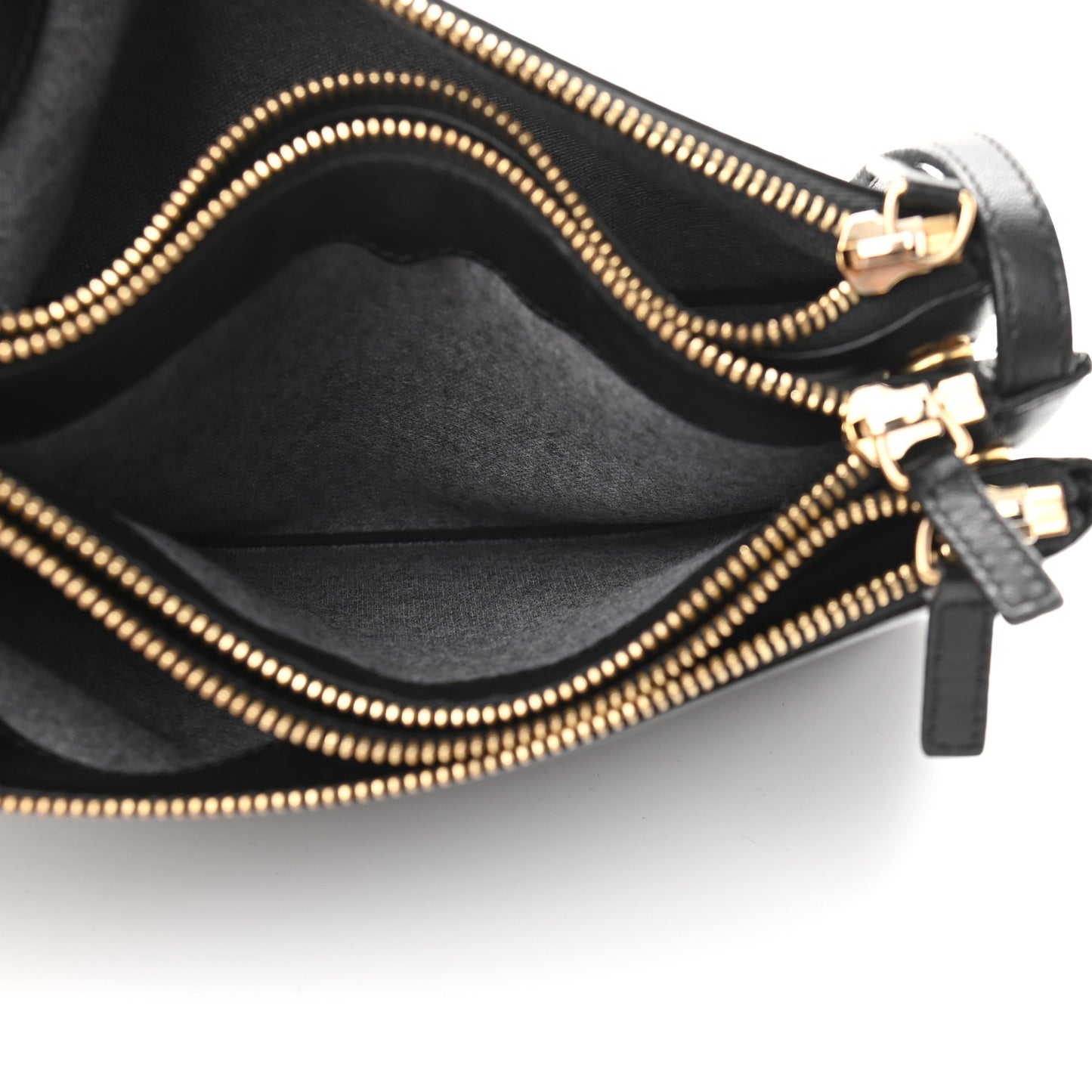 Lambskin Small Trio Crossbody Bag Black