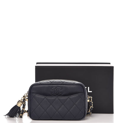 Chanel Caviar Quilted Coco Tassel Camera Case Dark Navy 8 of 8