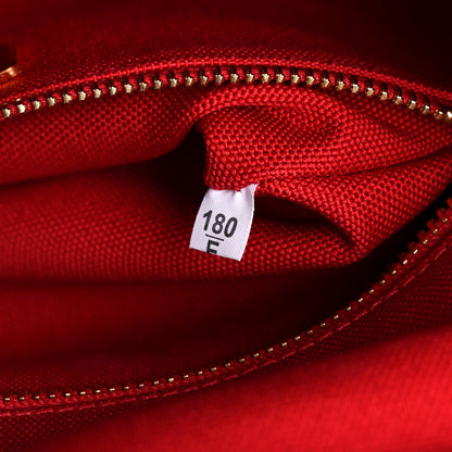 Prada Wicker Canvas Shoulder Bag Rosso 7 of 13