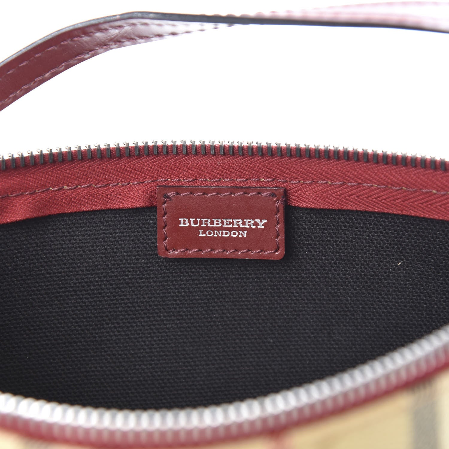 Burberry Haymarket Check Pochette Military Red 6 of 14