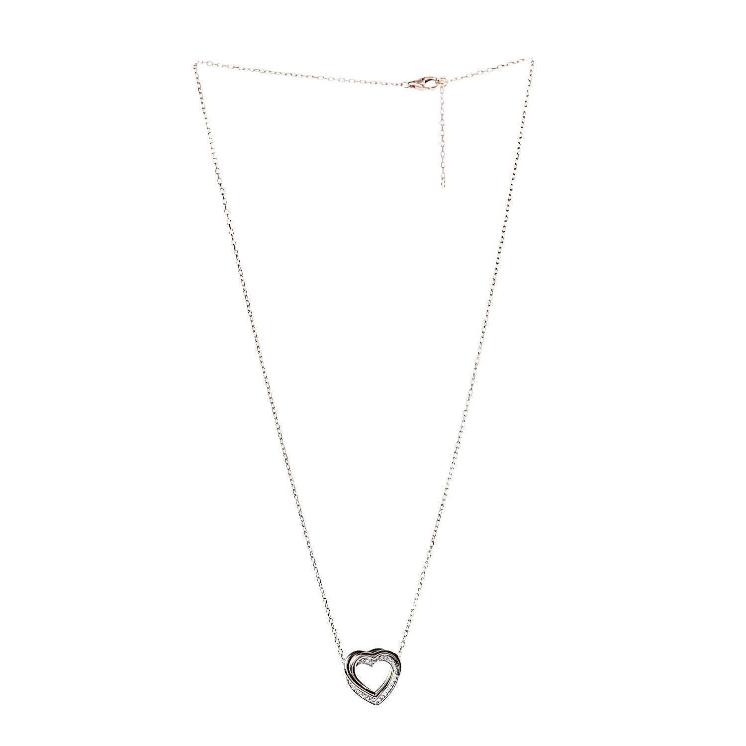 Cartier 18K Pink Yellow White Gold Diamond Trinity Heart Pendant Necklace 3 of 6