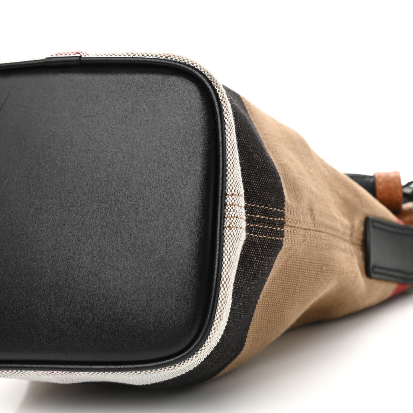 Canvas Mega Check Mini Ashby Tassel Crossbody Black