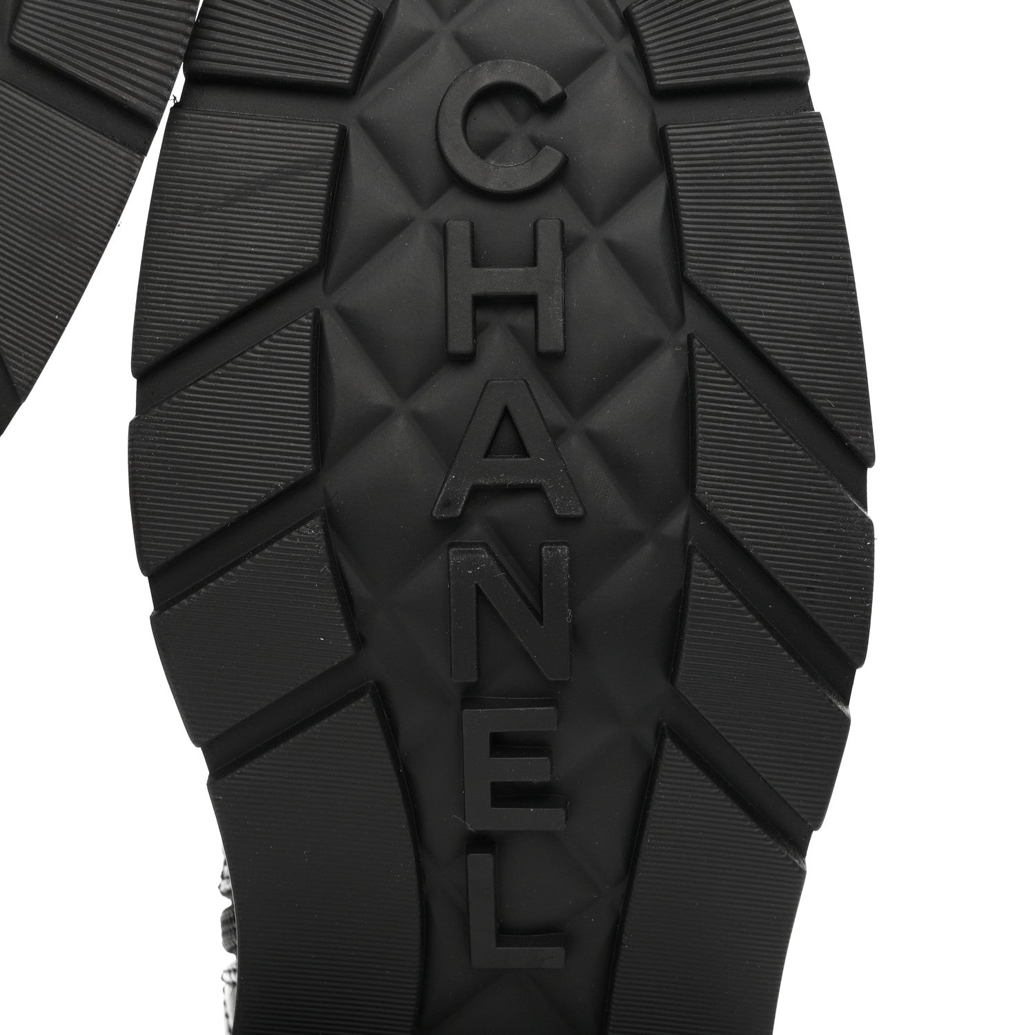 Chanel Shiny Calfskin Patent Quilted Chain Lace Up Combat Boots 39 Black 7 of 11