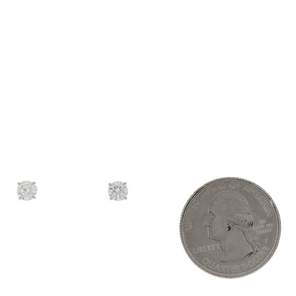 Harry Winston Platinum Diamond .83ctw Solitaire Earrings 2 of 4
